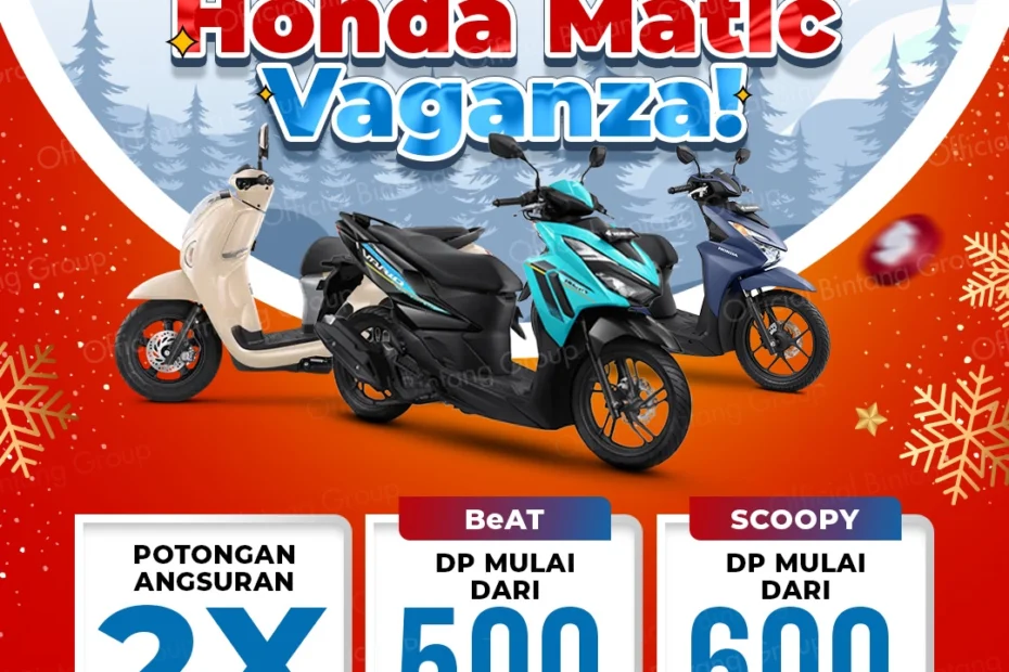 Promo Honda Matic Vaganza Bekasi dengan DP ringan untuk Beat, Scoopy, dan New Vario 125