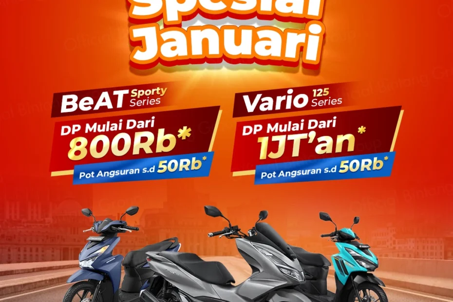 Promo Motor Honda Jakarta Januari 2026 dengan Beat Sporty, Vario 125, dan PCX