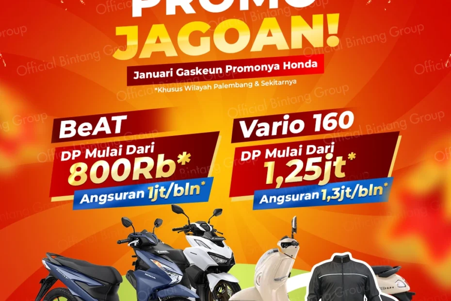 Promo Honda Palembang Januari DP Ringan Angsuran Murah Beat Vario Scoopy