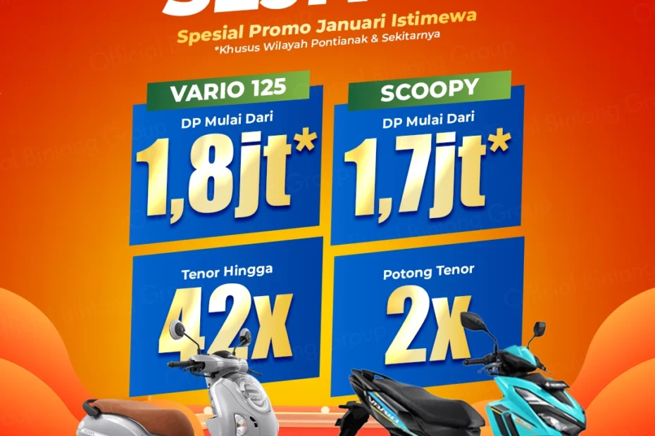 Promo Sejiwa Motor Honda Pontianak Januari dengan Vario 125, Scoopy, dan Genio